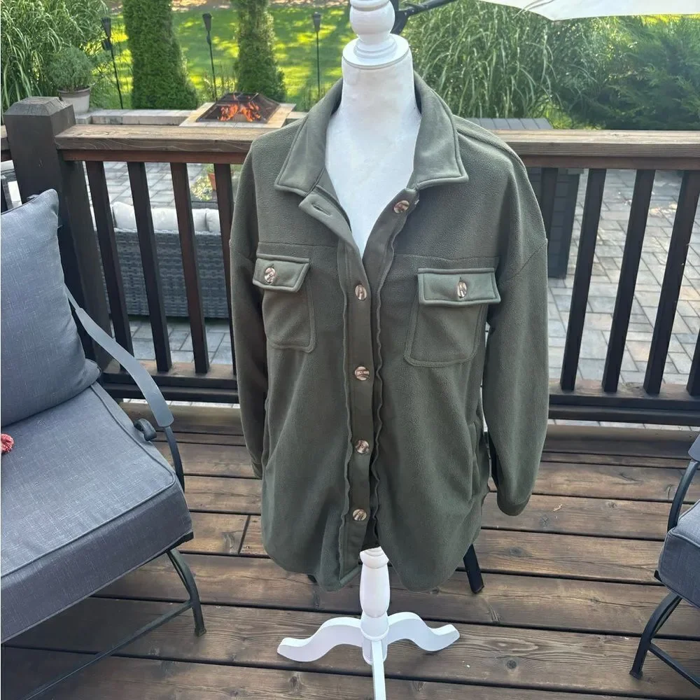 NWT Natural Reflections Fleece shacket